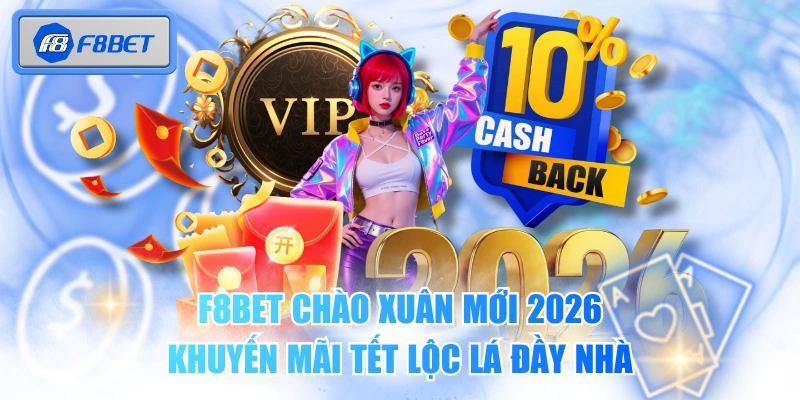 F8BET Chào Xuân Mới 2026 - Khuyến Mãi Tết Lộc Lá Đầy Nhà 1 F8BET Chào Xuân Mới 2026 - Khuyến Mãi Tết Lộc Lá Đầy Nhà