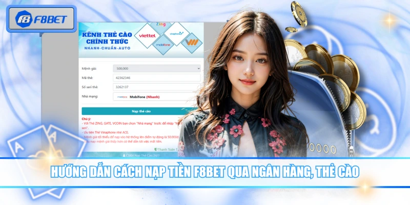 Nạp Tiền F8BET - Hướng Dẫn Gửi Bằng Ngân Hàng & Thẻ Cào 3 Hướng dẫn cách nạp tiền F8BET qua ngân hàng, thẻ cào